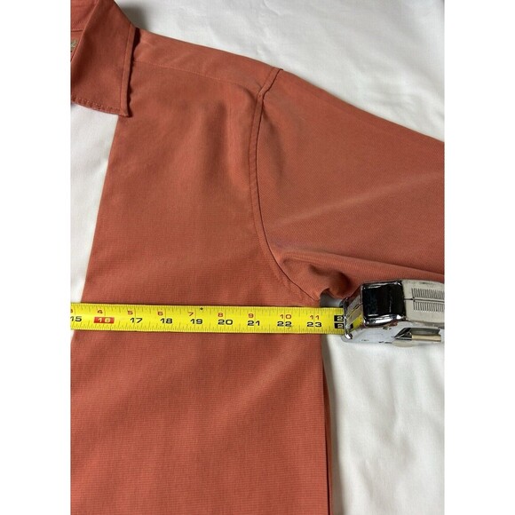 Royal Palm Coral-White Button Short Sleeve Dress Shirt Mens Size Lg. SKU‎ LRC2-2 - Picture 3 of 7
